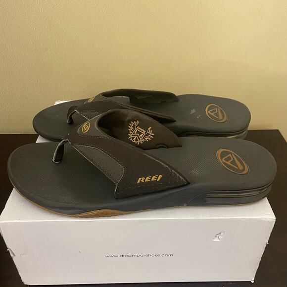 Reef Men's Fanning Speed Logo Flip Flop - Picture 1 of 8